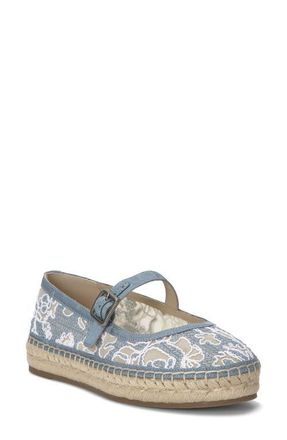 Lucky Brand Orlyna Espadrille Mary Jane Flat in Blue/Bone Light Grey at Nordstrom, Size 8.5