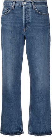 A Gold E organic-cotton cropped jeans - women - Organic Cotton - 25 - Blue