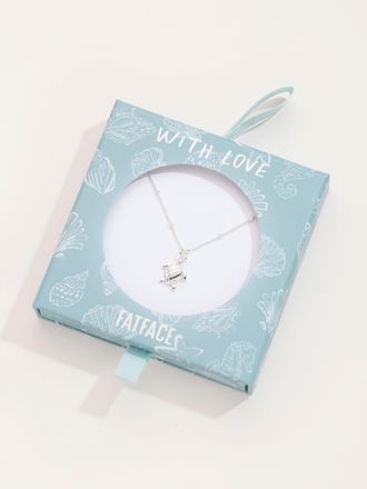 Fat Face FatFace Silver Tone Turtle Necklace Gift
