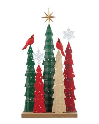 Glitzhome Wooden Christmas Tree Table Decor