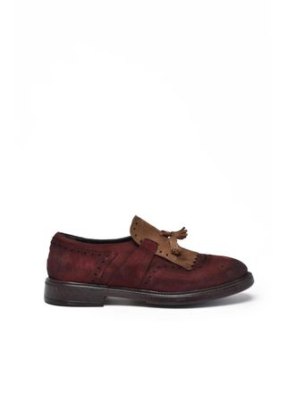 Botti Brown Suede Perforated Loafers