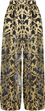 Nina Ricci Pantaloni a palazzo con stampa - Nero