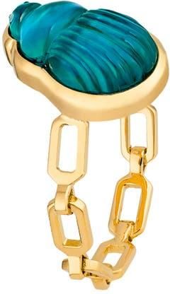 Lito Giada Chain Ring in Green at Nordstrom, Size 6.5