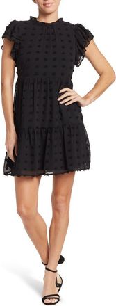 By Design Kelsey Chiffon Mini Swiss Dot Dress in Black at Nordstrom Rack, Size X-Small