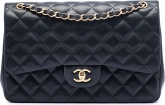 Chanel Tweedekans Jumbo Classic Lamsleer Dubbele Klep