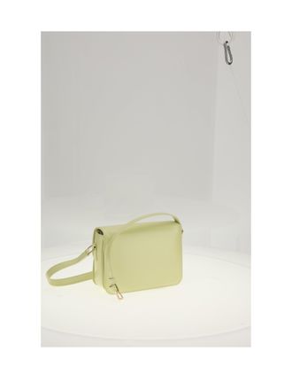 Celine Womens Shoulder Bag Teen Triomphe Citrus Calf Leather
