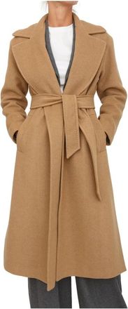 Marella Cadmio Coat - Dames - Jas met riem - Bruin - XL - Wol - Jassen