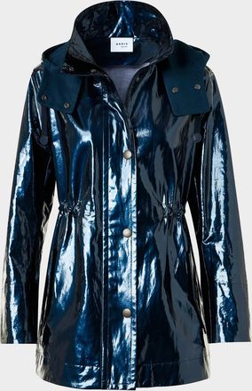 Akris Lacquered Short Parka Jacket