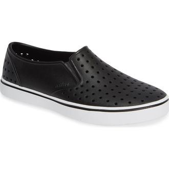 Native Miles Slip-On in Jiffy Black/shell White at Nordstrom Rack, Size 10