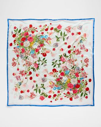 St. Piece Beatice Double-Sided Large Square Silk Scarf