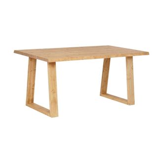 Hannun Mesa de comedor de abeto macizo color roble 140x85 cm