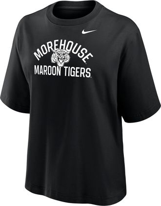 Nike Womens College (Morehouse College) Boxy T-Shirt in Black | W11668MORE26-BLK