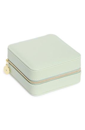 Nordstrom Square Zip Jewelry Box in Sage Green at Nordstrom