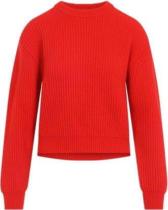 Jil Sander Maglione a coste - - Knitwear - Donna - Rosso - 2XS