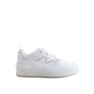 Moncler White Calfskin Low Top Womens Sneakers
