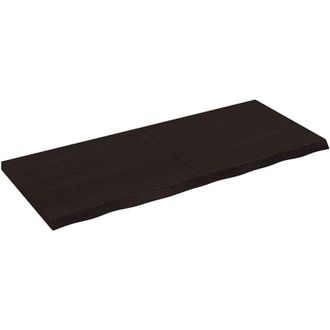 vidaXL Vidaxl - Estante Pared Madera Roble Tratada Marr&oacute;n Oscuro 120x50x(2-4)cm