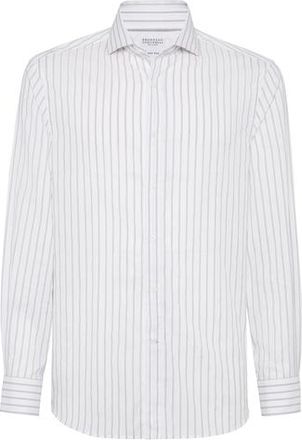 Brunello Cucinelli Striped shirt in Navy Blue at Nordstrom, Size Xxx-Large Eu