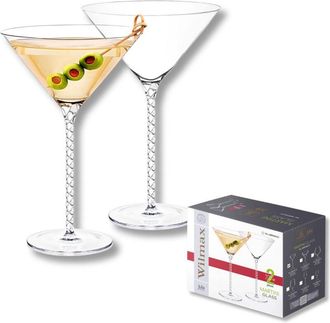 OEM Wilmax Juego De 2 Copas De Martini Artesanales 200 Ml Copas Julia Copas De Martini Copas De Martini Copas De Grappa Juego De Vasos Para Beber Perfecto