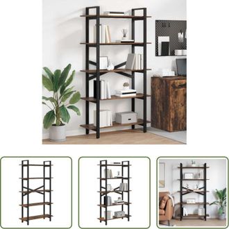 vidaXL vidaXL Scaffali in legno - Libreria Rovere fum&eacute; 100 x 33,5 x 178 cm Legno multistrato