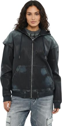 Diesel Blue Tie-Dye Zipper Hoodie