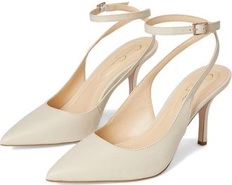 Jessica Simpson Miriale Slingback Ankle Strap Pumps Womens Shoes Soft Ivory : 7.5 M, Leather