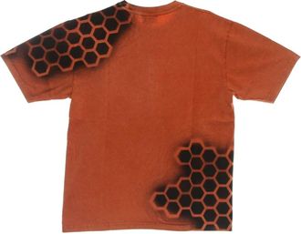 Mauna Kea Oranje Heren T-shirt met steenwassing - Heren - T-shirts - Bruin - XS - Katoen - Tops