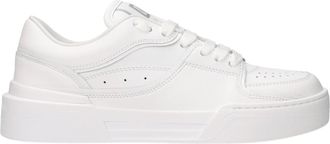 Dolce & Gabbana Witte Leren Lage Sneakers