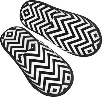 Generic Zigzag Stripe. Unisex House Slippers Lightweight Shoes Non-Slip Slippers For Winter Outdoor Bedroom L