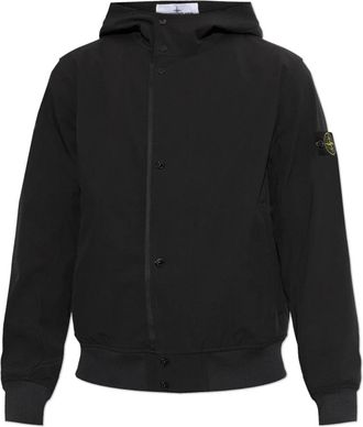 Stone Island Light Soft Shell R Hooded Jacket - Heren - Winterjassen - Zwart - M - Jassen