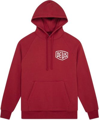 Deus Milano Address Hoodie - Heren - Hoodies - Rood - S - Katoen - Hoodies & sweatvesten