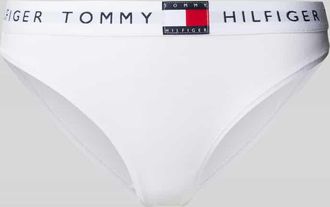Tommy Hilfiger Bikini-Hose mit elastischem Label-Bund Modell TH Heritage in Weiss, Größe XL
