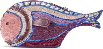 Staud Pesce Beaded Clutch in Ultraviolet at Nordstrom