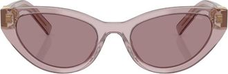 Miu Miu Light Purple Brown Cat Eye Ladies Sunglasses MU A04S 12W20I 54