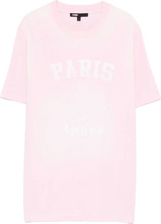 Maje embroidery cotton T-shirt - women - Cotton - 1 - Pink