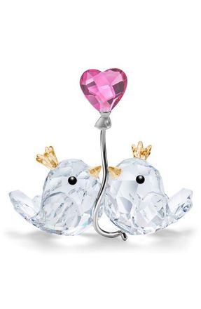 Swarovski Love Birds Pink Heart Crystal Figurine at Nordstrom