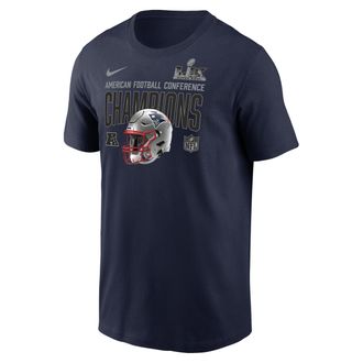 Nike New England Patriots 2026 AFC Champions Glory Shield Nike Mens NFL T-Shirt in Blue | N19941S8KX-R29