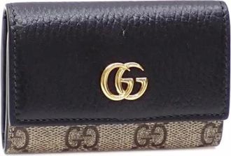 Gucci Pre-owned Accessories, female, Beige, Size: ONE SIZE Pre-owned Leather key-holders