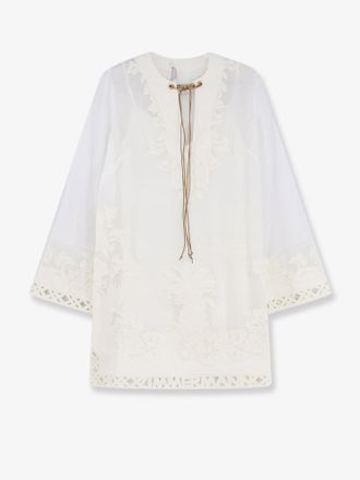 Zimmermann Vestito lungo Indra in rami&egrave; con ricami all-over - ZIMMERMANN - gender_Woman