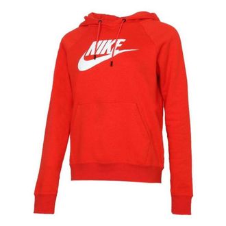 Nike (WMNS) Nike Sportswear Logo Hoodie Red BV4127-675