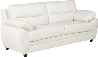 Vente-Unique Sofá 3 plazas de piel sintética MANOA - Blanco