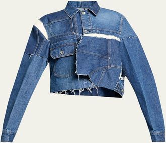sacai Reconstructed Crop Denim Jacket