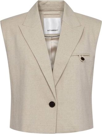 Co'Couture Vesten - Dames - Gillet - Beige - M - Kostuums