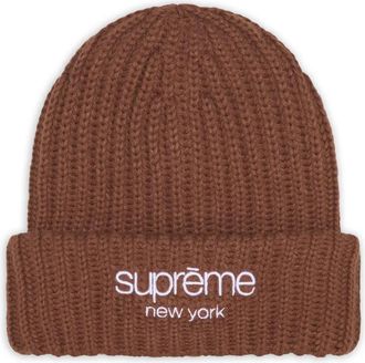 SUPREME Muts met geborduurd logo - Bruin