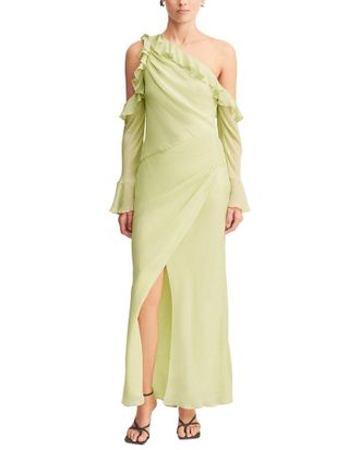 Shona Joy Torres Long Sleeve Ruffle Maxi Dress