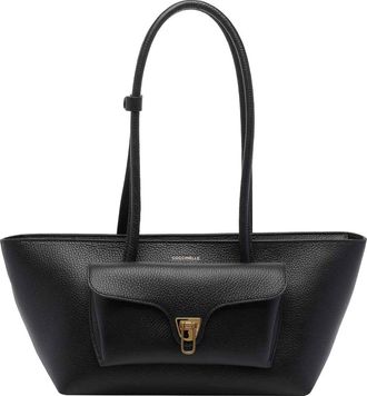 Coccinelle Black Double Beat Shoulder Bag