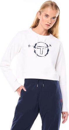 Sergio Tacchini Piano Crewneck in Brilliant White at Nordstrom, Size Xx-Large