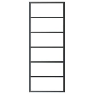 Berkfield Home Sliding Door ESG Glass & Aluminium 76x205 cm Black