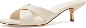 Calvin Klein Skylor Womens Sandals Ivory : 7.5 M, Leather