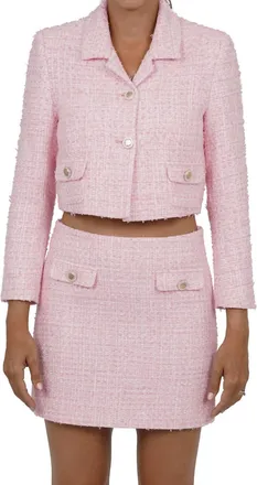 Love Token Lily Jacket And Skirt Set In Pink
