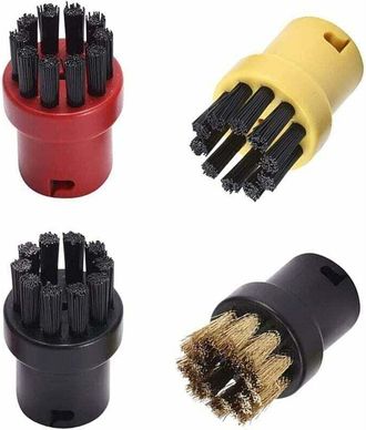 OEM Juego De 4 Cepillos De Limpieza A Vapor, Accesorios De Limpieza A Vapor, Juego De Cepillos Redondos, Para K&auml;rcher Sc1 Sc2 Ctk10 Sc3 Sc4 Sc5 Sc7